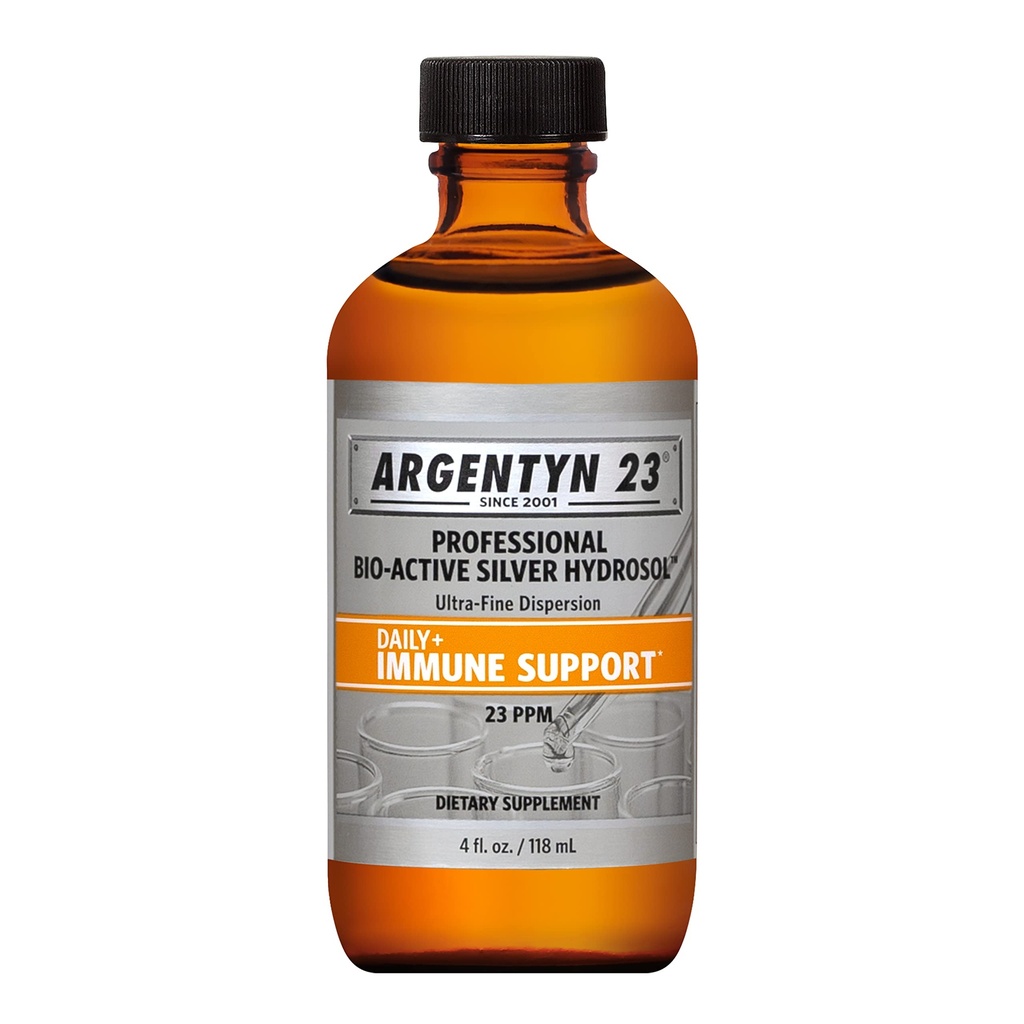 Argentyn 23 Profesionálna imunitná podpora - Koloidné striebro, bio-aktívny hydrosol striebra, 23 ppm, Liquid Twist Top, 4 Fl Oz (118 ml)