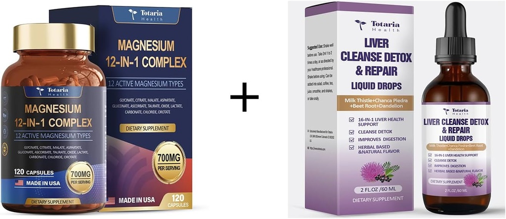 12 v 1 Magnézium Complex+Liver Cleanse Detox & Repair Liquid