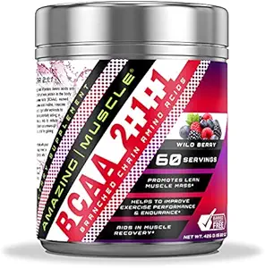 Amazing Muscle BCAA 2:1:1 Rozvetvený reťazec Aminokyseliny Doplnok 