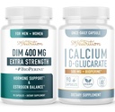 Vápnik D-Glukarát & 400mg DIM doplnok pre posilnené Estrogen Hormone vyváženie 