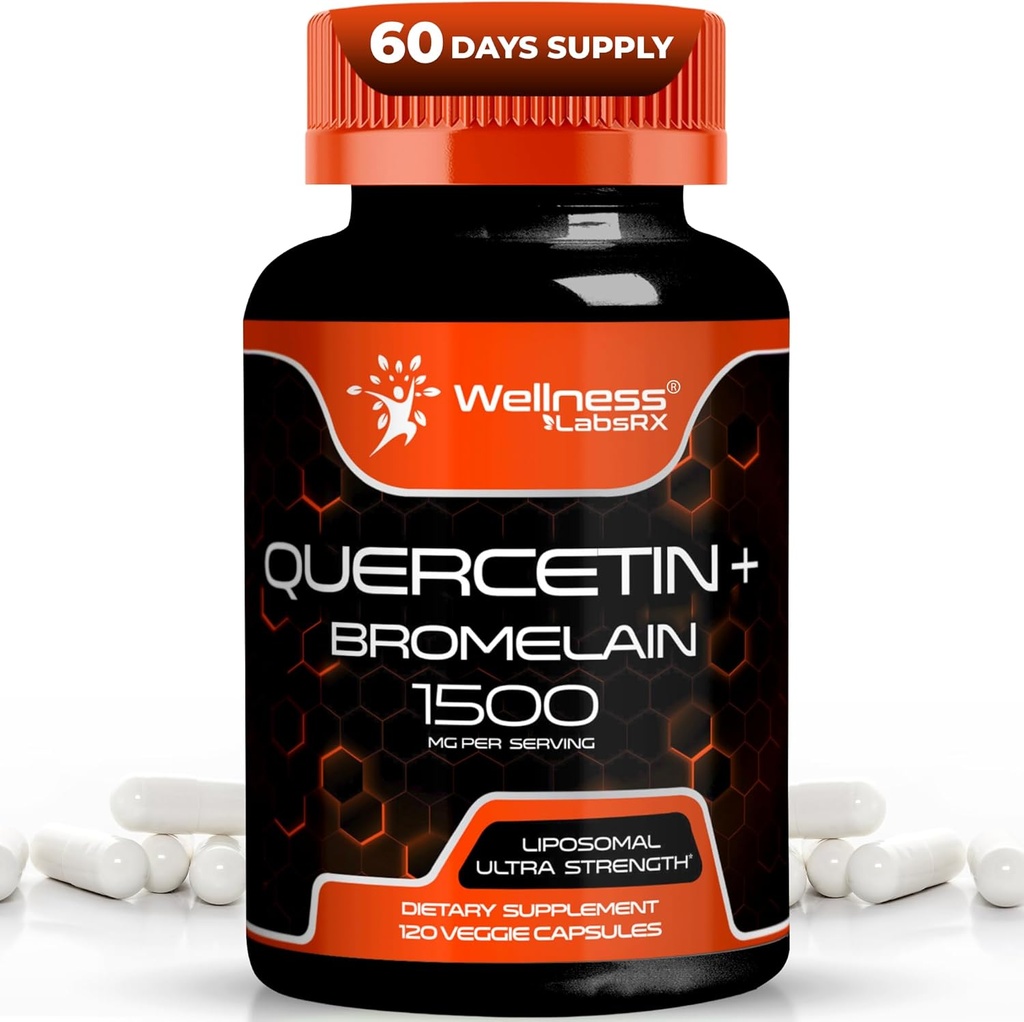 Quercetin s bluelain Supplement - 1500 mg - Immune Support and Heart Health Capsules for Muži a ženy, Quercetin Supplements Helps Support Joint & Healthy Respiration System - 120 Gróf