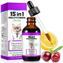 Cat Multivitamín,15 v 1 Cat Vitamíny Tekuté kvapky Doplnky pre zdravie srdca, kosti, kĺbu, kože a plášťa, močový mechúr, imunitný systém Podpora 60ml