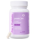 Premom Prenatálne Pre & Probiotiká pre ženy: 18 Diverse Organic Prebiotics Kmene - Podpora Tráviace, 30 miliárd CFU, Gut & Immune Health pre mamičku a dieťa - Denné kapsule
