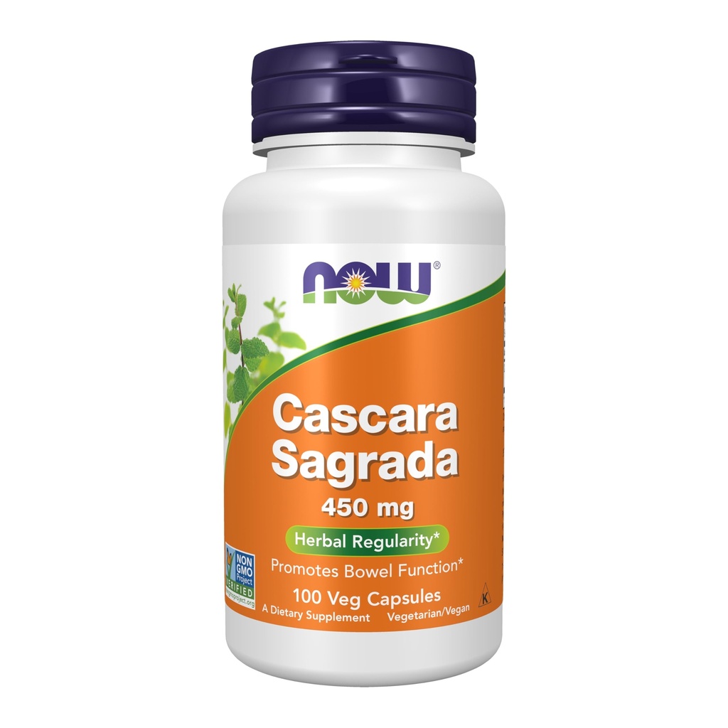 Teraz Foods Supplements, Cascara Sagrada (Rhamnus purpurana) 450 mg, Bylinná pravidelnosť*, 100 Veg Kapsule