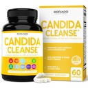 Candida Cleanse Detox (60 Počet) Advanced 11-in-1 Formula pre prerastanie liečba Candida Killer komplex pre mužov a ženy - Tretia strana testované - Made in USA