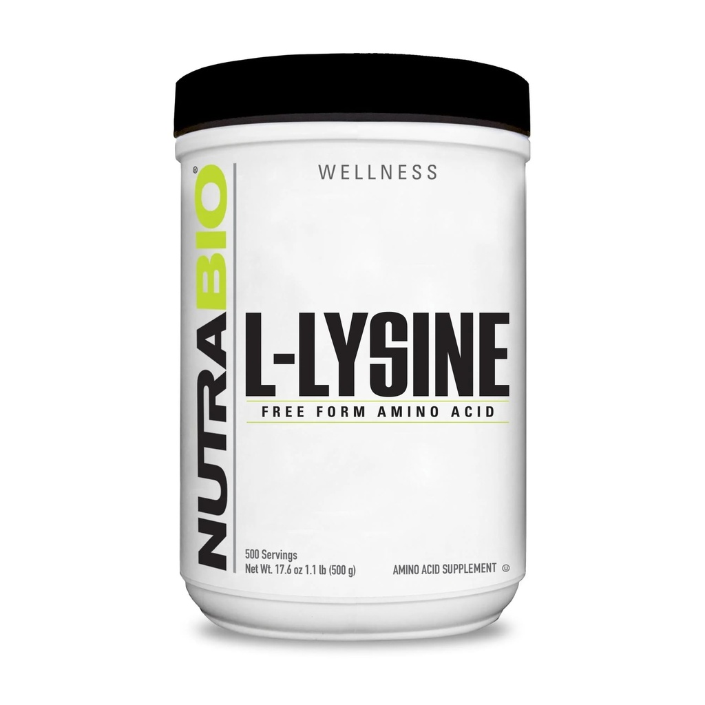 NutraBio L-lyzín prášok 500g 