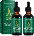 Mullein Leaf Extract for Lungs,Mullein Drops for Lungs,Mullein Chlorofyl Drops for Lungs,Mullein Herbal Supplements with Chlorophyll (2Pack)