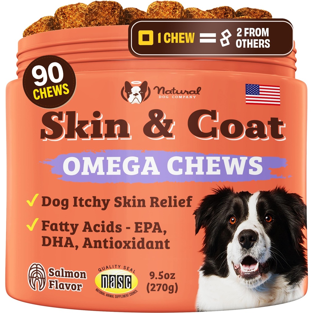 Natural Dog Company Skin & Coat Supplement for Dogs 