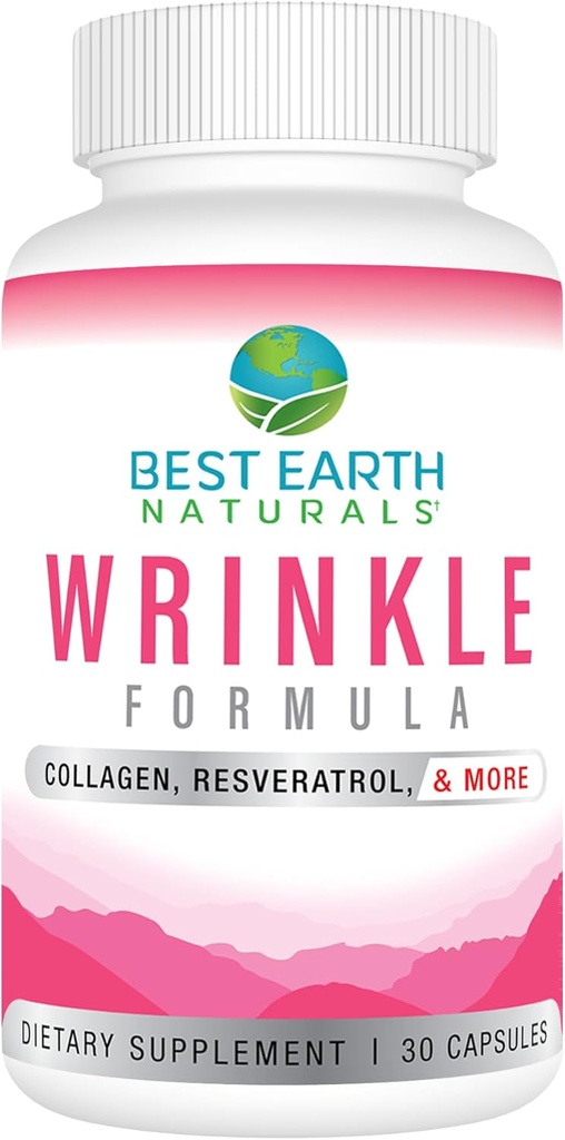 Najlepšie Zeme prírodné vrásky Formula s kyselinou hyalurónovou, Niacínamid, Multivitamín, Kolagén pre ženy alebo mužov - kožné vitamíny doplnok - 30 Day Supply (30 Kapsule)