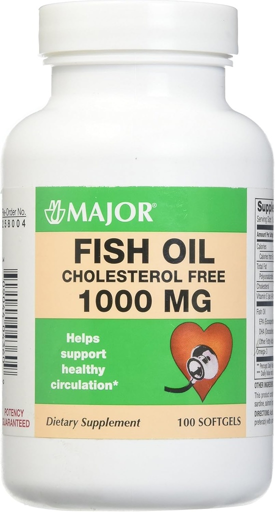 Major Omega-3 rybí olej - rybí olej doplnok 1000mg - 100 Softgels