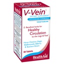 ZdravieAid V-Vein, Beneficial Nutrients for Healthy Circulation for Legs and feet, 60ct, Once Daily, Obsahuje Ginkgo, Hroznové semeno, Vitamín C a čučoriedky, Vegan