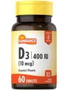 Sundance Vitamín D3 400 IU (10 μg) 