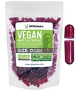 XPRS Nutra Veľkosť 0 Prázdne Kapsule - 100 Počet prázdnych vegánskych kapsúl - Vegetariánske pilulky - DIY Rastlinné kapsule Plnenie - Veggie pilulky pre Do- It- Yourself Supplements (Purple Carrot)