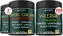 Bundle 7in1 Turmeric Curcumin & 5in1 Valerián Root Supplement - Podpora Trávenie, zdravie srdca, Immune and Relaxation