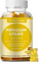 Draslíkové Gumičky pre dospelých Deti, bez cukru, Podpora nohy Crumpy a zdravie svalov a srdca, Vital Electrolyte, ako Dusičnan draselný, Najlepšie Draslík Gumies pre kamene, Vegan, Non-GMO, citrónová aróma, 60