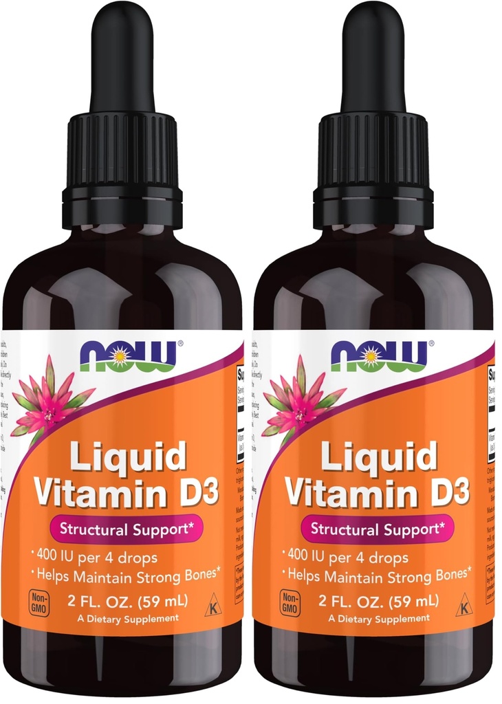 TERAZ doplnky, tekutý vitamín D-3, silné kosti*, štrukturálna podpora*, 2-Ounce (dávka 2)