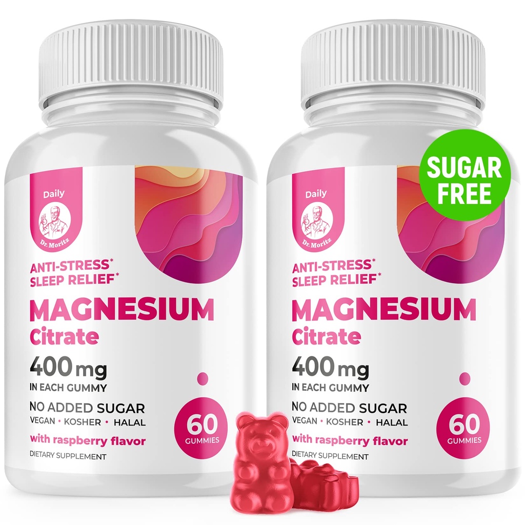 Magnézium Gumies Sugar-free - Pokojné horčík doplnok pre deti, Podporuje pokojný spánok, bez cukru horčík Dusičnan Gumies pre deti a dospelých (120 Počet)