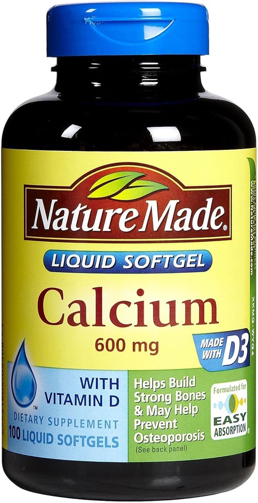 Nature Made Calcium 600 mg - 100 Softgels, balenie po 4