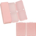 FYY Daily pilulky Organizátor,2 ks 7 kompartmenty Prenosné pilulky Prípad Cestovanie,Folding Design pilulky pre Purse vrecko držať vitamíny,kodový olej,doplnky a lieky-Pink