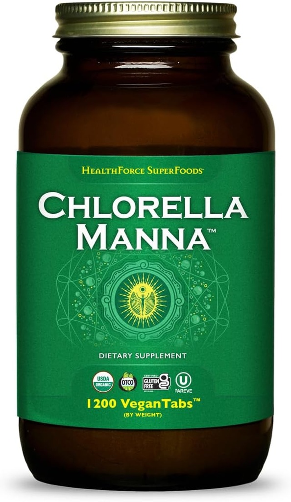 HealthForce SuperFoods Chlorella Manna - Tablety - 1200 Vegan Tablety