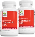 Terry Prirodzene Turmerica 50X - Dietary Supplement for Brain & Heart Health Support - Extra Strength Turmerica to Aid Immune Health - Non-GMO Supplement - 60 Kapsule, 2 balenia