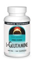 Zdroj Naturals L-Glutamine - voľná forma aminokyseliny, ktorá podporuje metabolickú energiu - 100 Kapsule