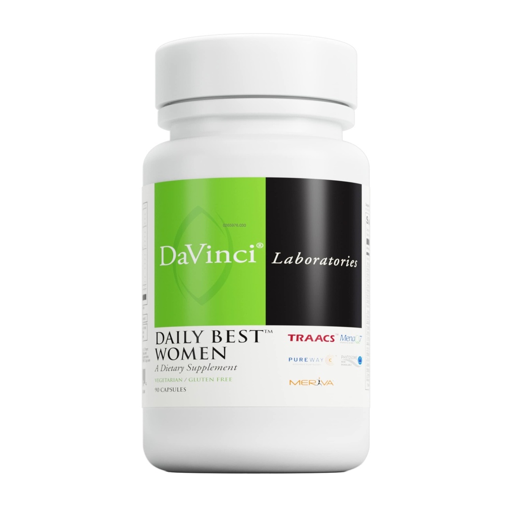 DAVINCI Labs - denné najlepšie ženy - diétny doplnok s vitamínom B6, vitamín B12 vitamín C, vitamín K2 a ďalšie - vegetarián, bez lepidla - 90 kapsúl