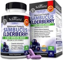 BioSchwartz Elderberry Kapsule 60 Count + Probiotic 40 miliárd CFU 60 Count Bundle