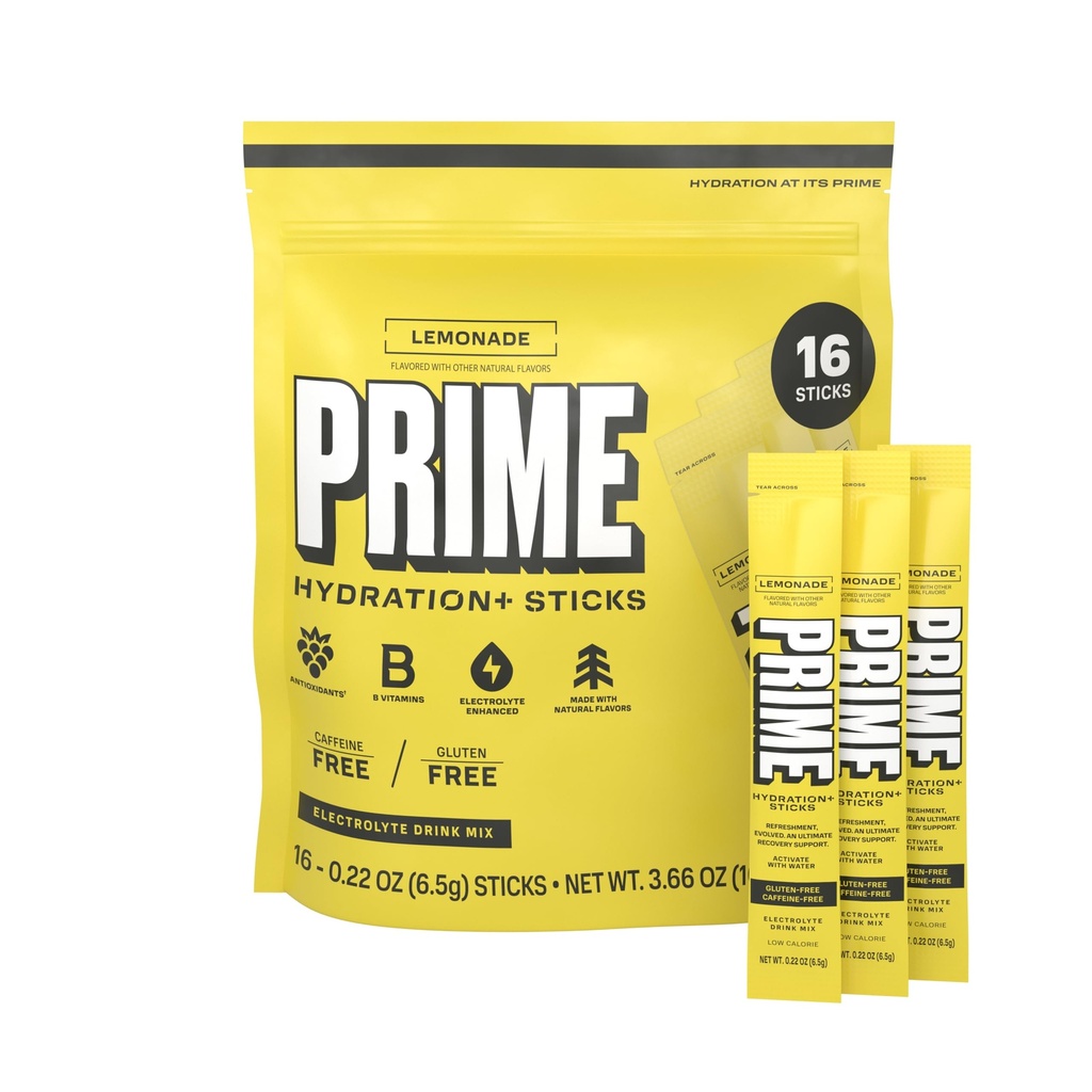 PRIME HYDRATION+ Sticks Lemonade 