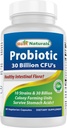 Najlepšie prírodné probiotiká 10 kmeňov & 30 miliárd CFU Intestinálna Flora, 60 Veggie Kapsule (60 počet (Pack of 1))