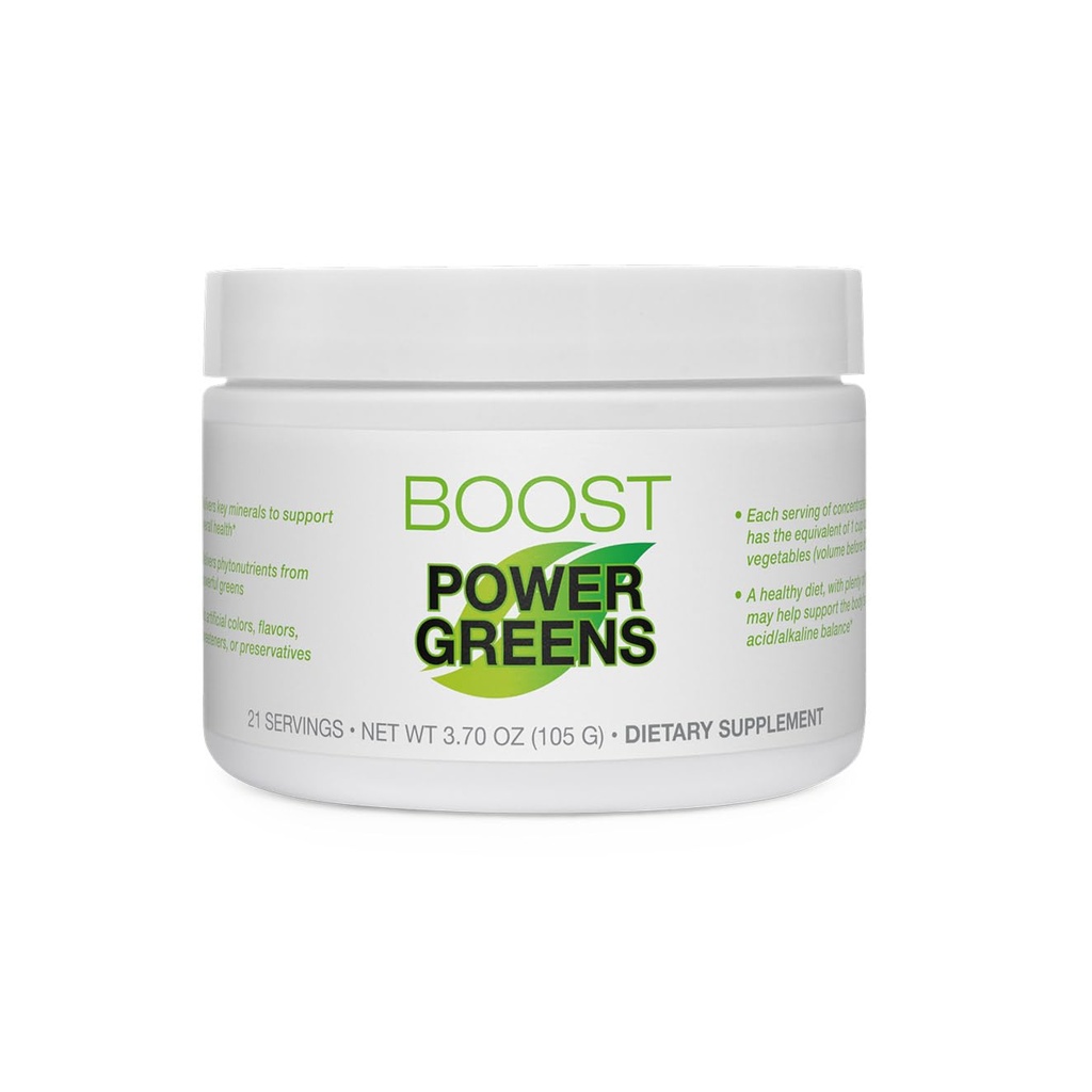 BODi Power Greens Boost - pre ženy a mužov - Superfood Supplement with Phytonutrients from Spend, Chlorella, Cucumber, Kale, zeler & Matcha - žiadne umelé farby alebo príchute, 21 Slúži