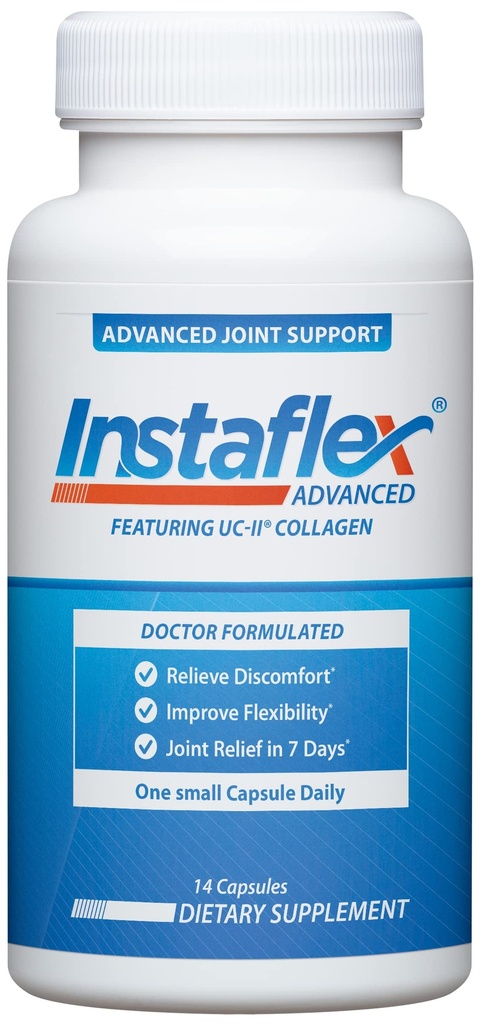 Instaflex Advanced Joint Support - Dr. Formulovaný kĺb Relief Supplement, Featuring Collagen & 5 Other Joint Discomfort Fighting Ingredients - 14 Count