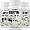 Lipozomálne kalcium AKG doplnok 1500 MG (kyselina Alpha-Ketoglutarová), vysoká absorpcia, účinnejšia ako AAKG, Ca AKG pre dlhovekosť, Veková obranyschopnosť, Bunkulárna energia, Metabolická funkcia, 180 Softgels