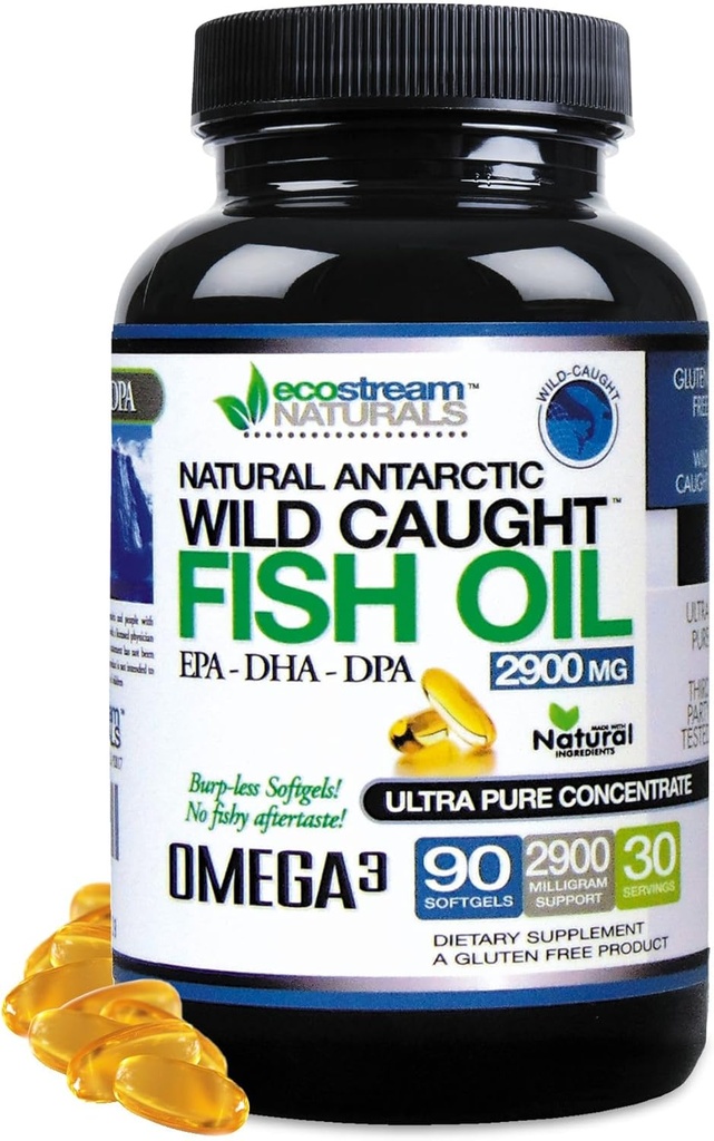 Wild Caught Omega 3 Fish Oil DPA-EPA-DHA Supplement 2,900 Milligrams - Now with Even More DPA-EPA-DHA