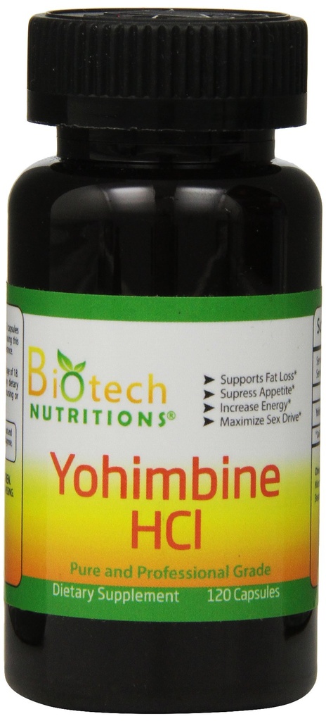 Johimbine HCl Dietary Supplement, 120 Count