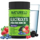NATURELO Electrolyte prášok, hydratačné a minerálne nápoje Mix, bez cukru a neGMO Berry chuť 50 porcií