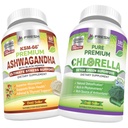 ČERSTVÉ ZDRAVOTNÍCTVO Ashwagandha KSM 66 a Chlorella Detox Superfood - Bundle