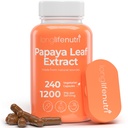 LongLifeNutri Papaya Leaf Extract Supplement 1,200mg per Serving - 240 Vegetariánske kapsule, 4-Month Supply, from Carica Papaya for Daily Wellness, GMP Certified, Made in USA