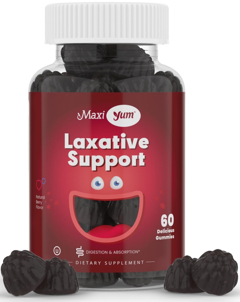 Maxi Health Natural Laxative Gummies for Adults and Kids 