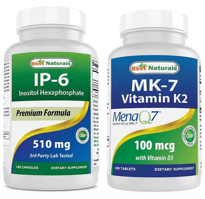Najlepšie prírodné látky IP-6 510 mg a vitamín K2 (MK7) s D3