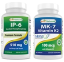 Najlepšie prírodné látky IP-6 510 mg a vitamín K2 (MK7) s D3