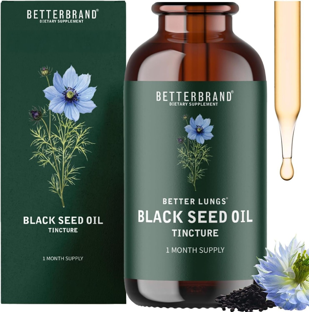 Betterbrand BetterLungs Black Seed Olej Tinture 60ml Tekutá formula