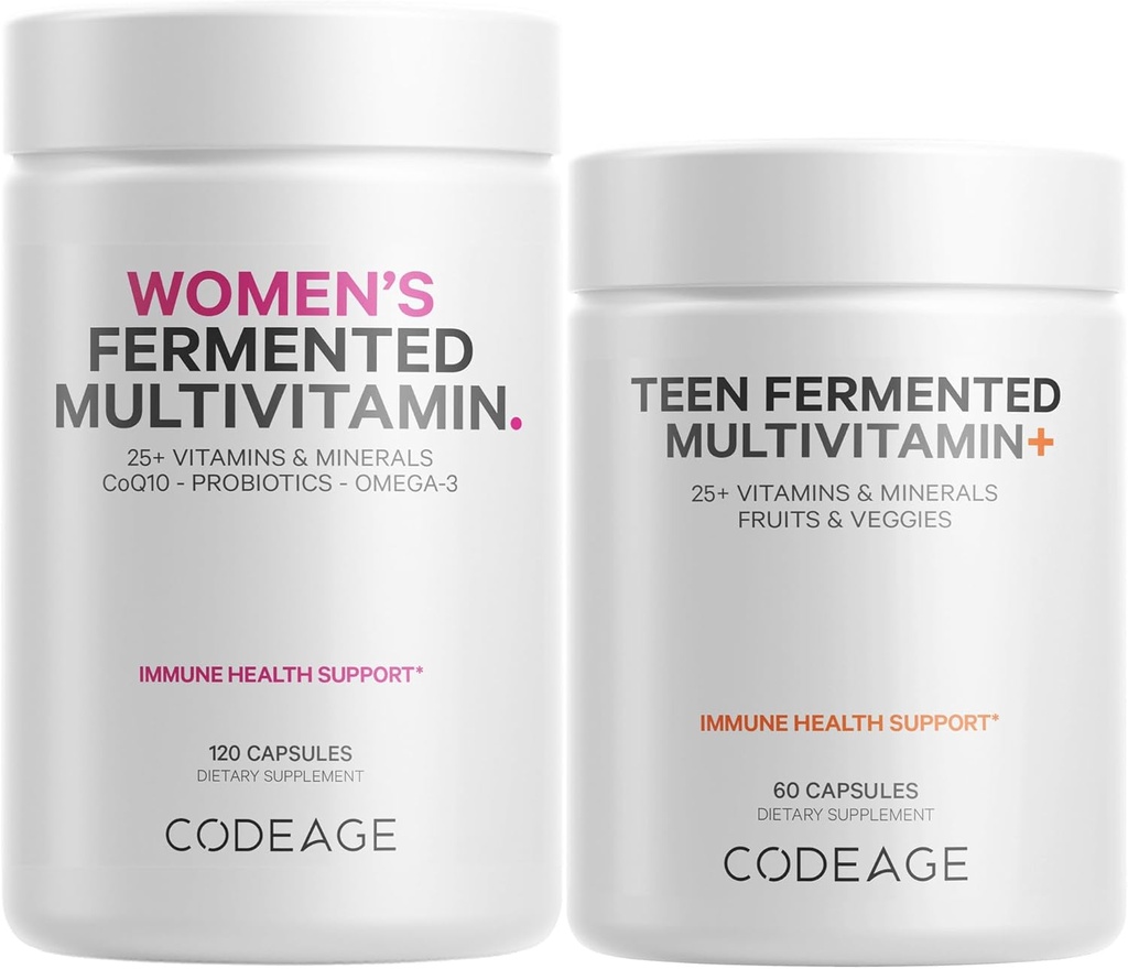 Codeage Imunitná podpora Bundle Multivitamín pre ženy + Multivitamín pre dospievajúcich