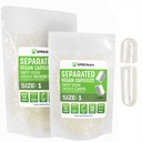 XPRS Nutra Vegan Veľkosť 1 Oddelené Kapsule - 100 Počet Clear Premium Prázdne Kapsule Oddelené vo vreckách - Pills 1 Prázdne pre DIY Supplement Plnenie