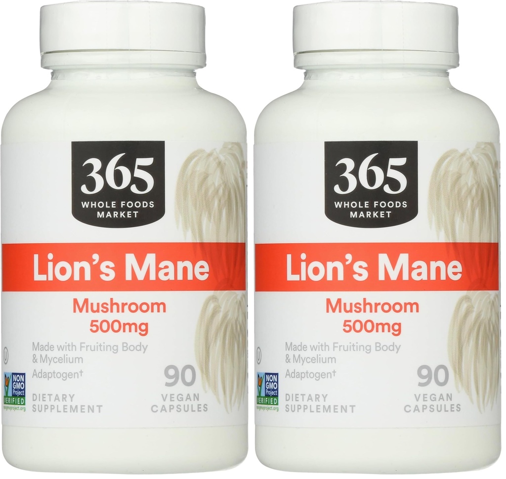 365 podľa trhu s celými potravinami, Lion's Mane, 90 grófov (Pack of 2)