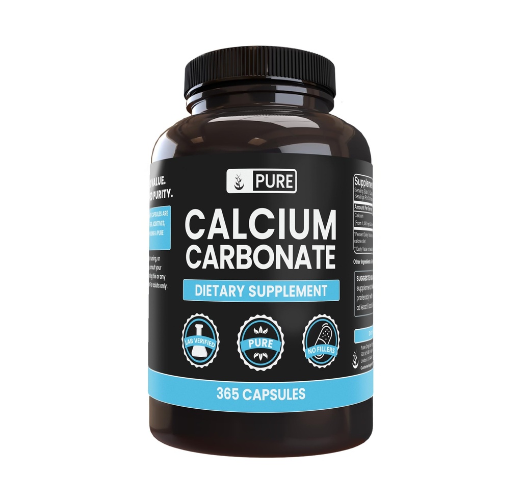 Pure Original Ingredients Calcium Carbonate No Magnézium Or Rice Fillers, Always Pure, Lab Overified