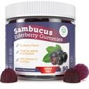 Očistiť život bez cukru bazové Gumičky s vitamínom C a zinok pre dospelých a deti, Imunitná podpora doplnok pre zdravie dýchacích ciest, Sambucus bazové Antioxidant Gumies - Vegan, 90 Count