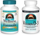 Zdroj Naturals Wellness Formula a 5000 iu Vitamín D-3, 240 Kapsule v každej fľaši