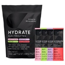 Športový výskum® Hydrate Electrolytes Powder Pakets - bez cukru a prirodzene ochutené vitamínmi, minerálmi a kokosovou vodou - podporuje hydratáciu - 32 paketov - Odrodový balík