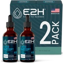 E2H Pečeň podpora doplnok s mliekom bodliak - Pečeň Zdravie Formula - Artičok extrakt, púpava koreň, Chanca piedra, a ďalšie - Absorbent Tekutý vzorec (2 fľaše)